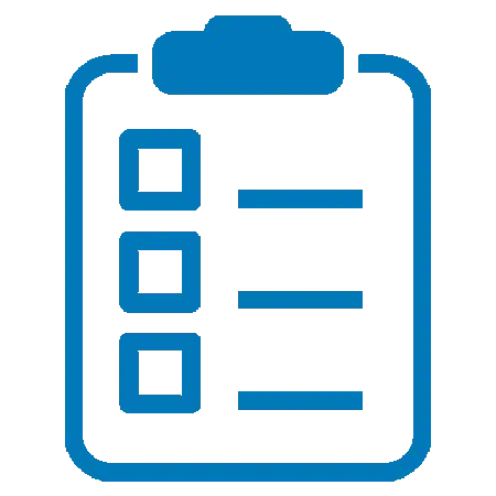Clipboard with checklist icon representing dental treatment plans or patient forms.